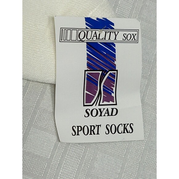 Vtg. NEW NOS SOYAD Converse Socks 10-11-12-13 Men White Black All-Star tube shoe - Picture 5 of 9